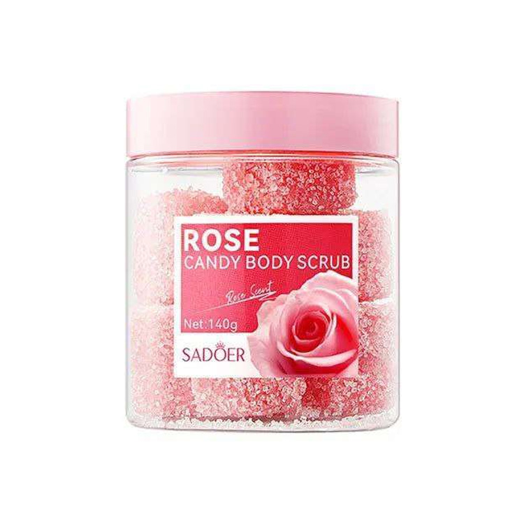 اسکراب آدامسی بدن گل رز سادور - بافت آدامسی، 140 گرم، رایحه گل رز