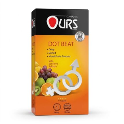 قیمت کاندوم تاخیری و خاردار اورز مدل Dot Beat بسته ۱۲ عددی