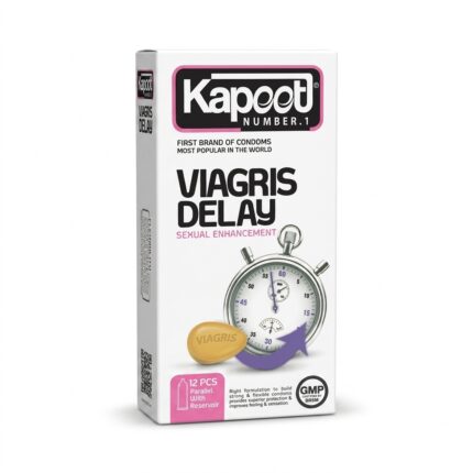 کاندوم تاخیری و تحریک کننده کاپوت مدل Viagris Delay بسته ۱۲ عددی